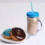 Cupture Double Wall Insulated Plastic Mason Jar Tumbler Mug with Striped Straws - 20 oz, 3 Pack Cupture Double Wall Insulated Plastic Mason Jar Tumbler Mug with Striped Straws - 20 oz, 3 Pack