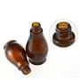2 Pièces Flacons en Ver Ambré en Forme de Couronne avec Pompe à Presser – Contenant Vide pour Émulsions/Cosmétiques (30ml/1oz)