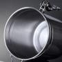 YUXITIA Stainless Steel Cafe Canister with Clear Arylic Lid & Locking Clamp