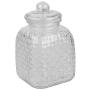 Home Basics Panama Collection Clear Glass Food Storage Container Jar (Medium)