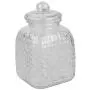 Home Basics Panama Collection Clear Glass Food Storage Container Jar (Medium)