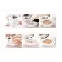 1 Stück 15ml/0.5oz Schwarzes Leeres Refillierbares BB-Cream-Fluid-Behälter-Set mit Goldliner, Spiegel und Schwamm – DIY Kosmetik Luftkissen-Puder-Behälter für Make-up
