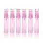 6er Pack 10ml/0.3oz Kunststoff Airless Pump Lotion Flasche Leere Nachfüllbare Vakuumflasche mit Pumpenkopf und Klare Deckel Kosmetik Probenbehälter Dosierflasche für Emulsion Gesichtscreme Lotion (Pink)