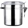 Melo-bell Sealed Jar Home Kitchen Reusable Grains Food Canisters Herbs Stainless Steel Storage Bottle Buckle Sealed Jar
