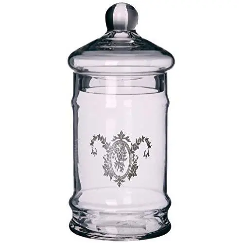 Bessere & Beste Apotheke Glasbehälter mit Zeichnung von Gründen – Gemüse, 11 x 11 x 24 cm