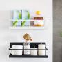 Magnetic Kitchen Rack Fridge Organizer,Starwak Metal Refrigerator Side Storage Shelf,Spice Jars Rack,Paper Towel Roll Holder,Home Rustproof Multi-use Punch-free Shelving Storage Unit Wall Mount(White)