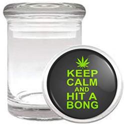 Keep Calm and Hit A B0IIG Funny Medical Odorless Glass Jar