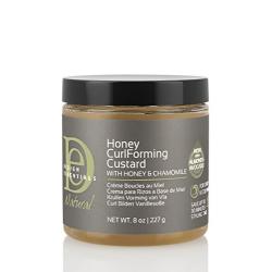 Design Essentials Natural Honey Curl Forming Custard infused with Almond, Avocado, Honey & Chamomile for Intense Shine, Medium Hold and Definition-8oz.