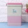 Cher9 Metal Square Candy Trinket Tin Sealed Jar Jewelry Box Candy Coin Coffee Tea Storage Container Case Holder Wedding Favor Gift (Pink)