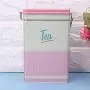 Boîte Tinseau Carrée Métallique pour Bonbons Cher9 – Contenant Scellé pour Bijoux, Boîte de Collection pour Bonbons, Pièces de Monnaie, Café, Thé – Étui de Rangement, Cadeau de Mariage (Rose)