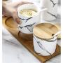 Mini Spice Jars Creative ceramic seasoning pot electro-optic stone seasoning box restaurant combination set