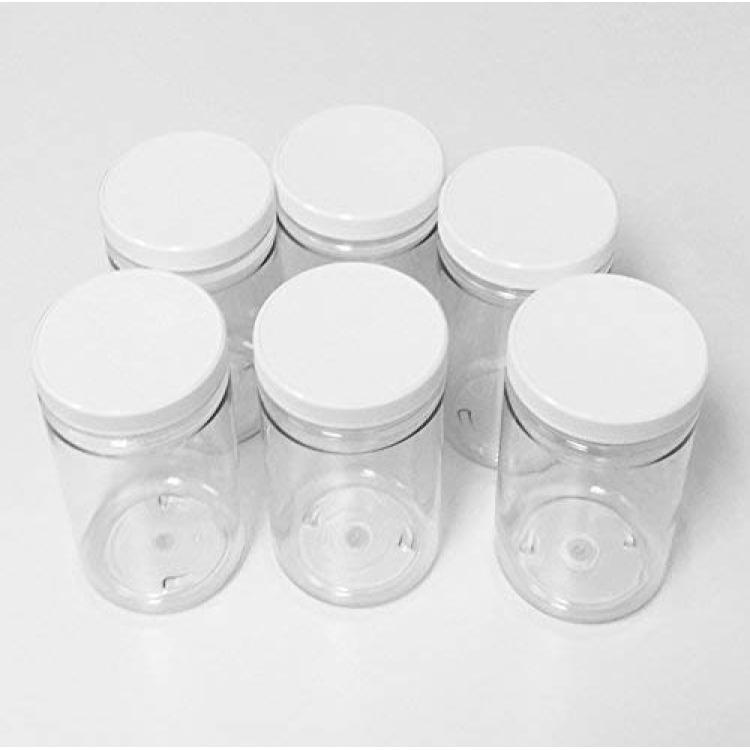 White Round Wide-Mouth Plastic Jars Bulk Pack - 4 oz