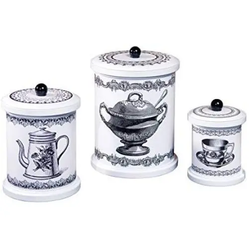 Kitchen Canister with Airtight Lid Set of 3 Food Storage Container for Tea, Sugar, Flour and more Kitchen Canister with Airtight Lid Set of 3 Food Storage Container for Tea, Sugar, Flour and more