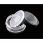 yueton 10pcs Black Edge Open Window 10 Gram Empty Clear Plastic Powder Compact Cosmetic Containers