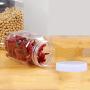 Hemoton 8pcs Plastic Jars Storage Containers Cereal Dry Food Storage Container Airtight Leakproof Plastic Storage Bottle for Cereal Sugar Rice Snacks (360ml)