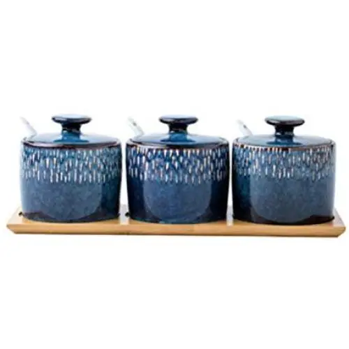 Bouteilles de Condiment en Céramique Mini Spice Jars Scandinave Créatives pour la Cuisine Bouteilles de Condiment en Céramique Mini Spice Jars Scandinave Créatives pour la Cuisine
