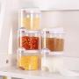 xiangliood Clear Seasoning Spice Shaker Box Condiment Jar Container Storage Set of 5