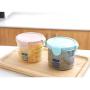 Daliuing Convenient Practical Sealed Jars Plastic Spice Jars Mini Rim Clip Sealed Jars for Storaging Blue