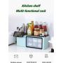 Multi-function seasoning box shelf spice bottle storage rack seasoning jar storage box condiment kitchen set, 天空蓝（大号）