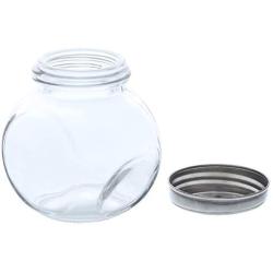 Clear Glass Jar - 15-Pack Mini Slanted Candy Jars with Screw on Lids for Wedding Decoration, DIY, Home, Party Favors, 3.4-Ounce