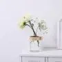 Minimalist Chic Glaster Bewahrungsglas mit Leder Dekoration, Skandinavisch Nordic Schreibtisch Bewahrungsglas-Organizer für Blumenbehälter, Braun