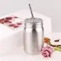 Mason Jar Coffee With Lid Straw Stainless Steel Tea Drinking Double Walled Kitchen Cup Portable Storage Bottle Insulation Organizer