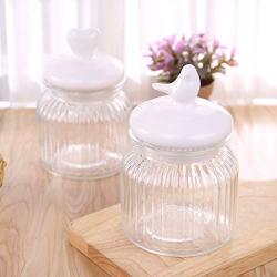 WAOving Nordic Ceramic Glass Candy Jars Sealed Cans Kitchen Food Storage Bottle Spices