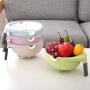 JUSTDOLIFE Kitchen Colander Multi-purpose Stackable Vegetable Strainer Bowl Washing Bowl