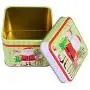 5er Set Weihnachts Blechschatzen, Süßigkeitenboxen, Quadratische Geschenkschachteln, Süßigkeitenbehälter, Münzbehälter, Keksdose für Weihnachten