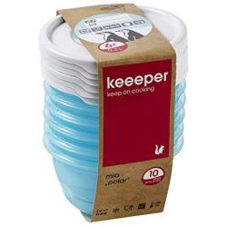 keeeper Freeze Food Box Mia Polar 0,2L Round 6 Pieces, Polypropylene, Blue, 9.5 x 9.5 x 5 cm