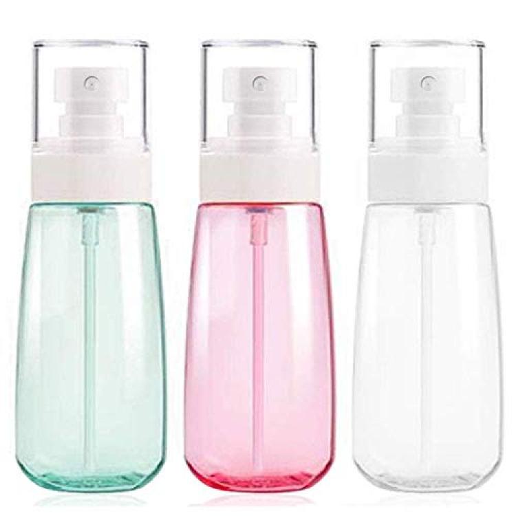 2 Oz Pink Spray Bottles Set of 3 Empty Small Plastic Bottles With Black  Fine Mist Atomizer 