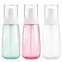Leere Sprühflasche 3,4 oz / 100 ml für Kosmetik, wiederbefüllbar, Reisebehälter, Plastik-Haarspray-Sprühflasche für Parfüm, Hautpflege, Make-up, Lotion (3 Farben)