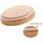 Fairbridge Clear Glass Snack Sugar Tea Storage Jar Bottle Round Shape Glass Food Storage Jar Set Kitchen Canister with Airtight Bamboo Lid Seal (Medium size)