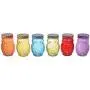 Farbenfrohe Eulen-Glasbehälter mit Deckeln (Set von 6) – Style Setter 206242 – 6 GB