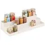 mDesign Medium Plastic Adjustable, Expandable Kitchen Cabinet, Pantry, Shelf Organizer/Spice Rack with 3 Tiered Levels of Storage for Spice Bottles, Jars, Seasonings, Baking Supplies - Cream mDesign Medium Plastic Adjustable, Expandable Kitchen Cabinet, Pantry, Shelf Organizer/Spice Rack with 3 Tiered Levels of Storage for Spice Bottles, Jars, Seasonings, Baking Supplies - Cream