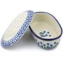 Polish Pottery 5?-inch Jar with Lid made by Ceramika Artystyczna (Water Tulip Theme) + Certificate of Authenticity