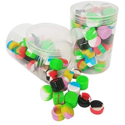 SZBS Silicone Containers 50pcs/can 2ml Mini Container Box For Dab Oil Honey Nonstick Concentrate Wax Storage Jars (50)