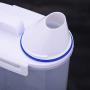 Portable Rice Storage Container Bin, Plastic Food Holder Keeper Jar With Pour Spout Measuring Cup 1Pc