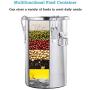 Food Storage Containers Jar 304 Stainless Steel with Lids Airtight Bpa Free Large, Cookie Jar Cereal Coffee Storage Containers Jar for Kitchen Pantry Organization Canister Candy Bulk, 5L/10L/18L