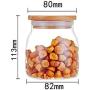 Yl Ly Cork Glass Sealed Jar Rose Dried Fruit Coffee Bean Storage Tank Shaped Spherical Bottle 550Ml Oak Cover