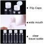 TUPARKA 30 Pack Clear Plastic Empty Travel Bottles with Flip Cap, Portable Refillable Containers Liquid Hand Sanitizer Containers Toiletry Containers Cosmetic Bottles, 2 Oz