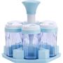 Rotating Spice Rack Spice Jar, Plastic Bottle with Cover, Seasoning Storage Set, Household Rotating Spice Rack, Restaurant Hotel Kitchen Grill (6 Piece Set)
