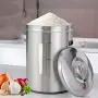 Contenant en Acier Inox Étanch, Conservation Alimentaire, Café, Snacks, Lait en Poudre, Sucre, Farine, avec Couvercle (Couleur : Argent, Taille : 12KG) Contenant en Acier Inox Étanch, Conservation Alimentaire, Café, Snacks, Lait en Poudre, Sucre, Farine, avec Couvercle (Couleur : Argent, Taille : 12KG)