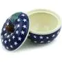 Polish Pottery 4?-inch Apple Shaped Jar (America The Beautiful Theme) + Certificate of Authenticity Polish Pottery 4?-inch Apple Shaped Jar (America The Beautiful Theme) + Certificate of Authenticity