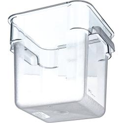 Carlisle 1072107 StorPlus Stackable Square Food Storage Container, 4 Quart Capacity, Clear (Pack of 6)