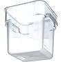 Carlisle 1072107 StorPlus Stackable Square Food Storage Container, 4 Quart Capacity, Clear (Pack of 6)