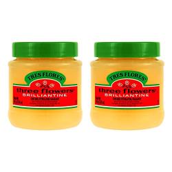 Three Flowers Solid Brilliantine Pomade, Men Hair Styling, 2 pack
