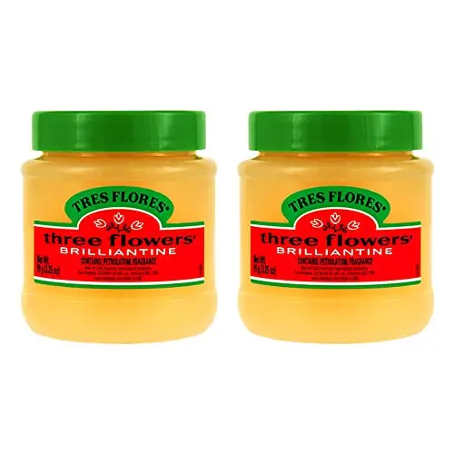 Three Flowers Solid Brilliantine Pomade, Men Hair Styling, 2 pack Three Flowers Solid Brilliantine Pomade, Men Hair Styling, 2 pack
