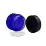 3er Satz 50ml/1,7oz Blaue Glasbehälter mit Schwarzdeckel und Innenliner für Kosmetikcreme, Lotion, Gesichtscremespender, Behälter, Töpfe, Behälter