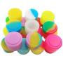 100 Stück 2ml Sortierte Silikonbehälter für Dab, Runde Form für Konzentrat, Wachsbehälter (zufällige Farbe, 100)